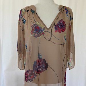 Sheer Floral Blouse